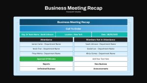 Business Meeting Recap Organizer Slide