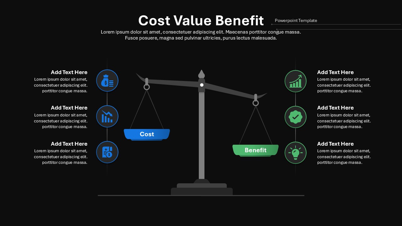 Cost Value Benefit Comparison Presentation Slide