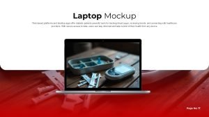 Diabetes Treatment Laptop Mockup PowerPoint Slide