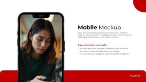Diabetes Treatment Mobile Mockup PowerPoint Slide