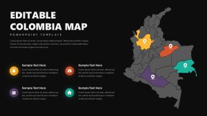 Editable Colombia Map PowerPoint Slide