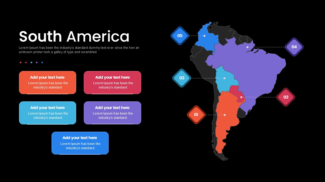 Editable South America Presentation Slide
