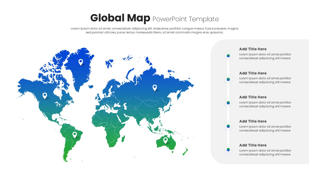 Global Map PowerPoint Slide