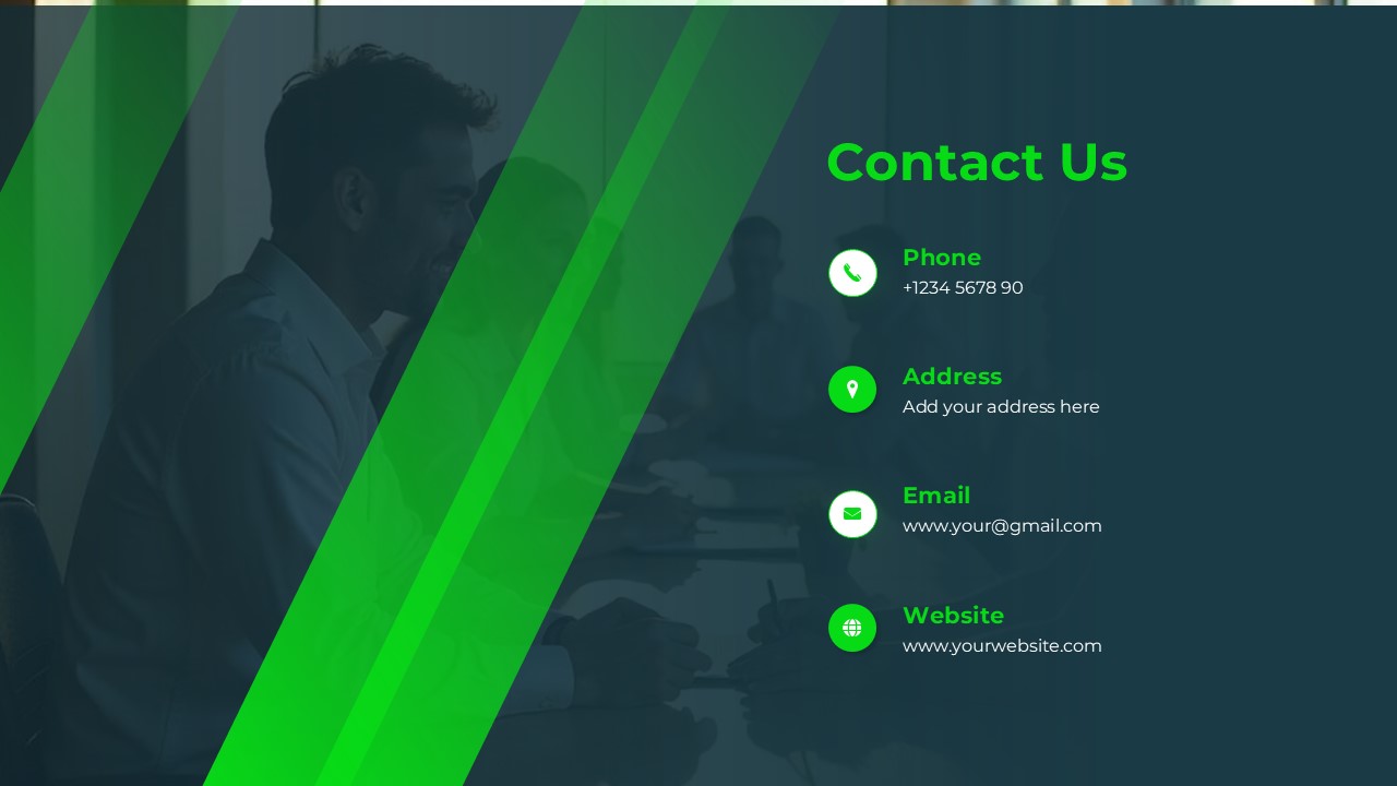 ICT Company Profile Contact Us Presentation Slide