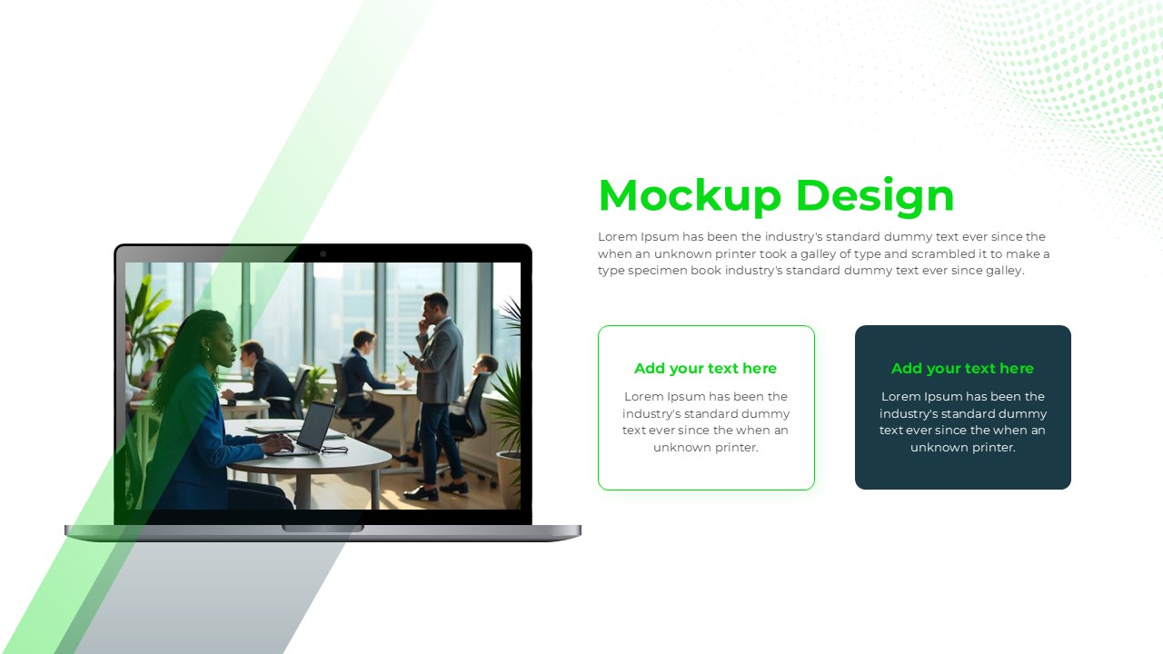 ICT Company Profile Mockup Design Presentation Slide