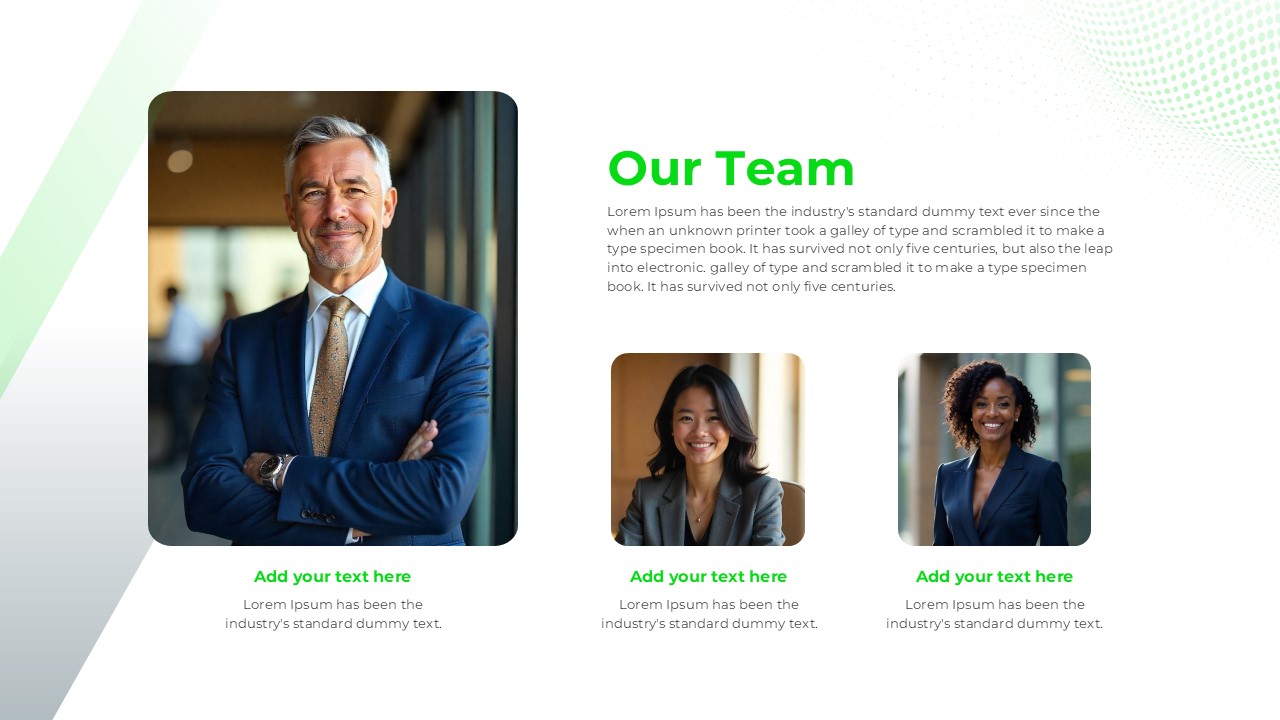 ICT Company Profile Our Team Presentation Slide