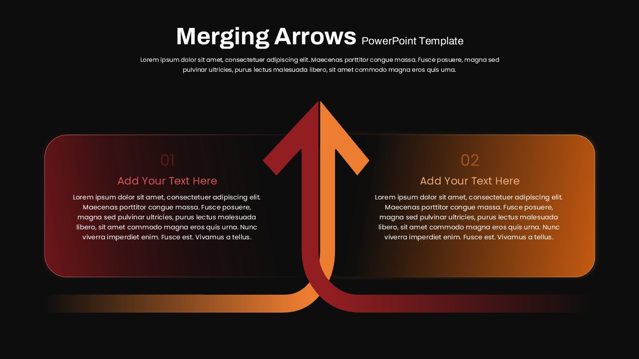 Merging Arrows PowerPoint Template