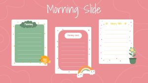 Morning Slides Colorful Task Organizer PowerPoint Slide