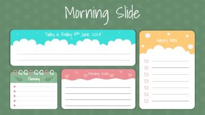 Morning Slides Work Schedule PowerPoint Template