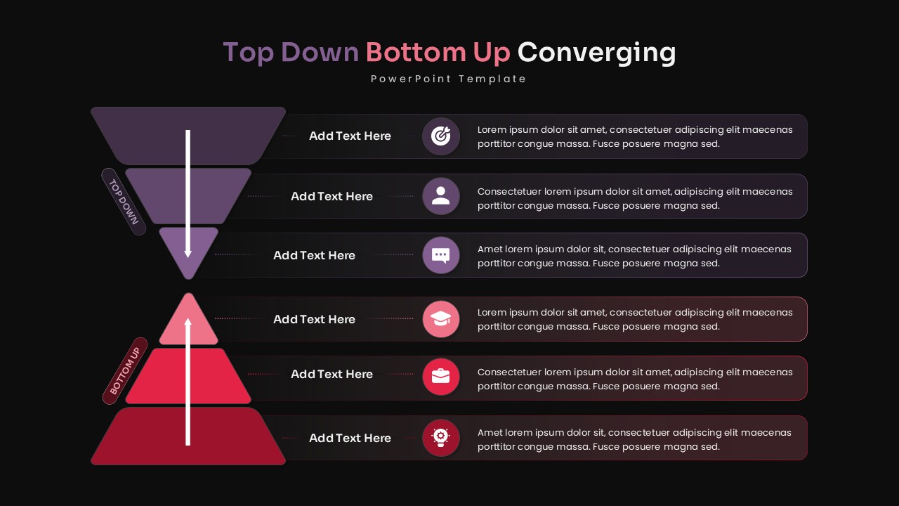Top Down Bottom Up Converging Strategic Slide