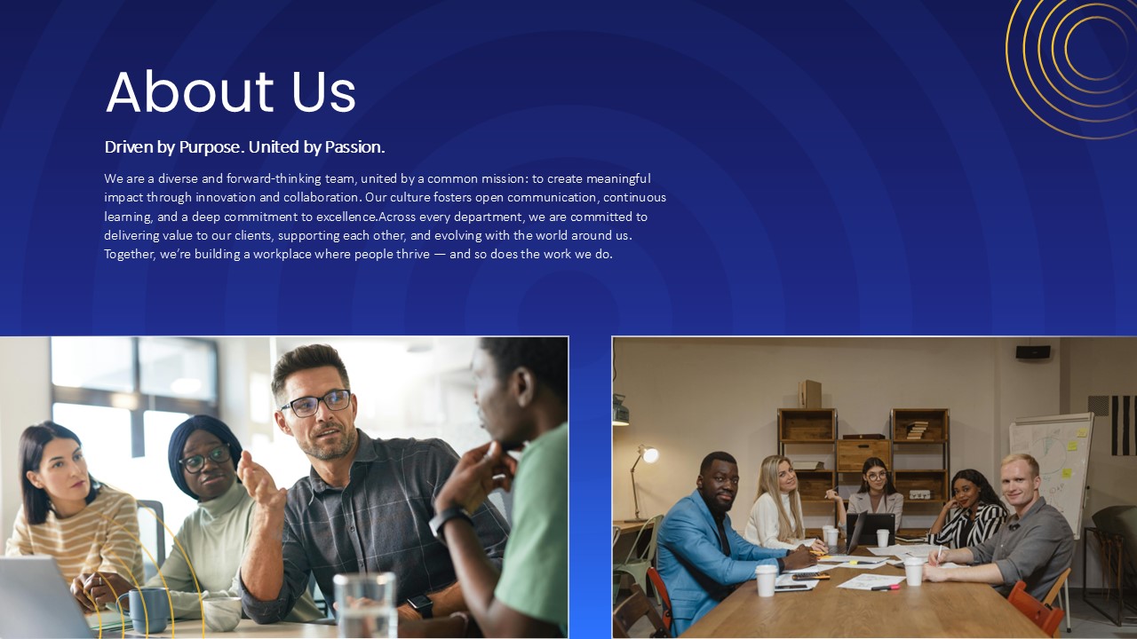 Townhall Meeting About Us Presentation Slide
