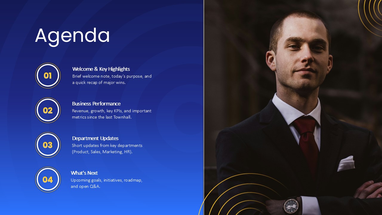 Townhall Meeting Agenda Presentation Slide