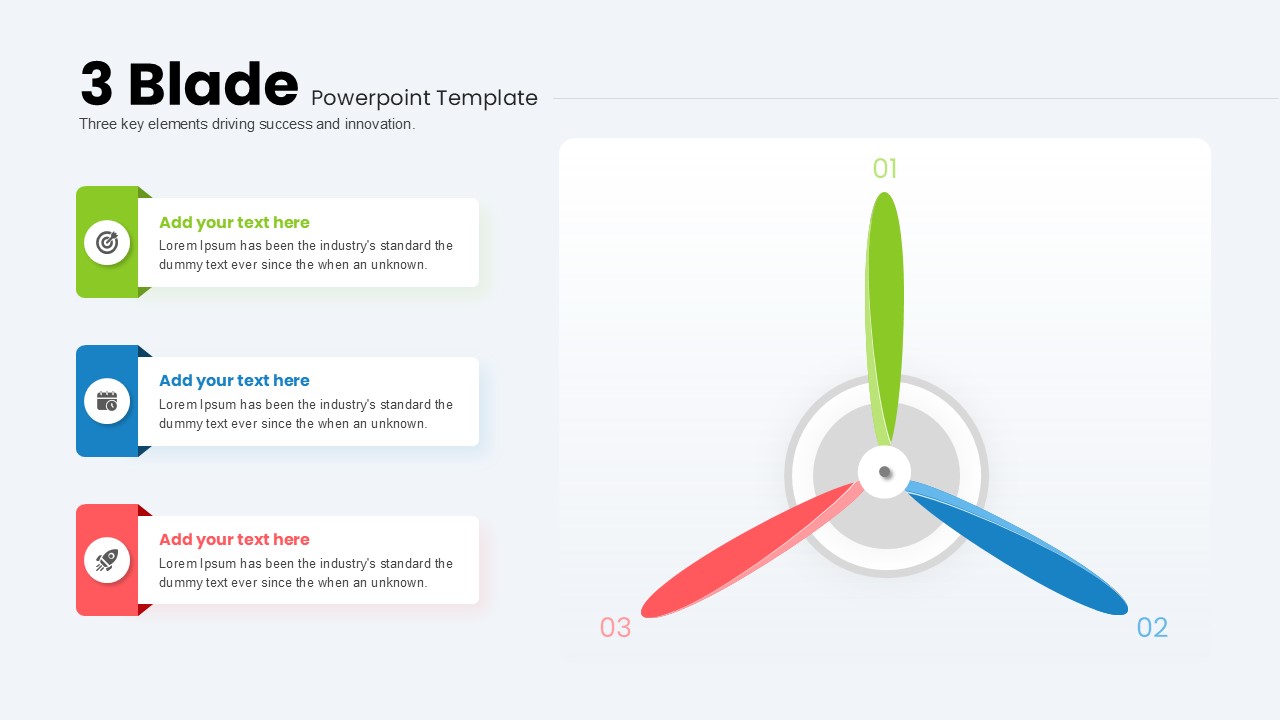 3 Blade Powerpoint Template