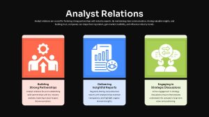 Analyst Relations PowerPoint Template Dark Analyst Relations PowerPoint Template & Google slide
