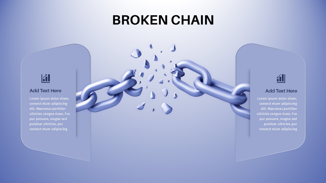 Broken Chain PowerPoint Template & Google slide