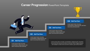 Career Progression PowerPoint Template Dark