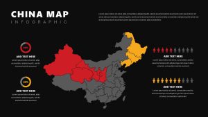 China Map PowerPoint Template Dark