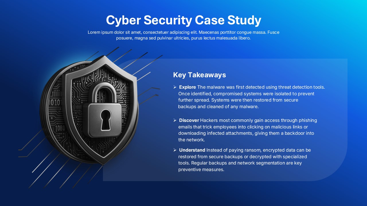 Cyber Security Case Study Template For PowerPoint Google Slides