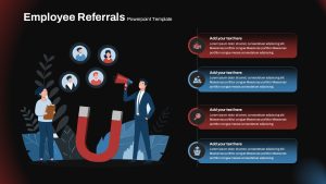 Employee Referals PowerPoint Template & google slide Dark