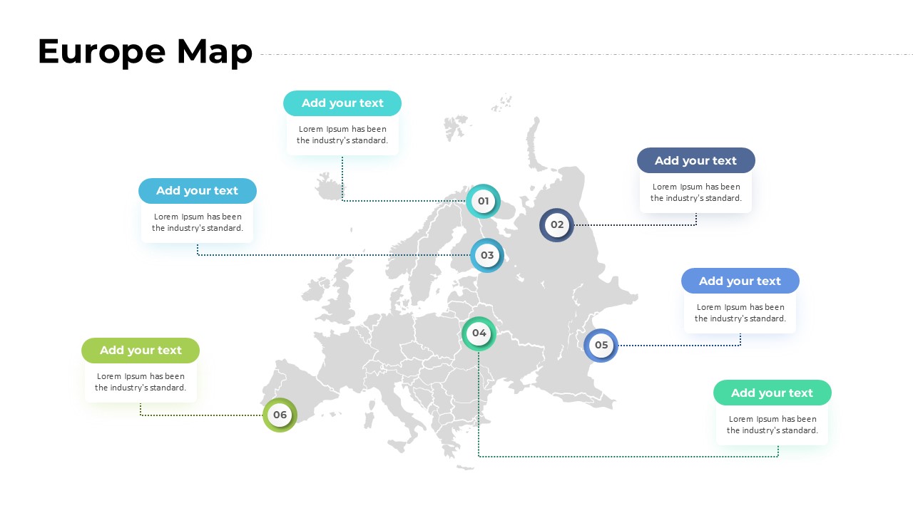 Europe Map PowerPoint Template