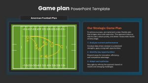 Game Plan PowerPoint Presentation Template Dark