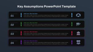 Key Assumptions PowerPoint Template and Google SLides Dark