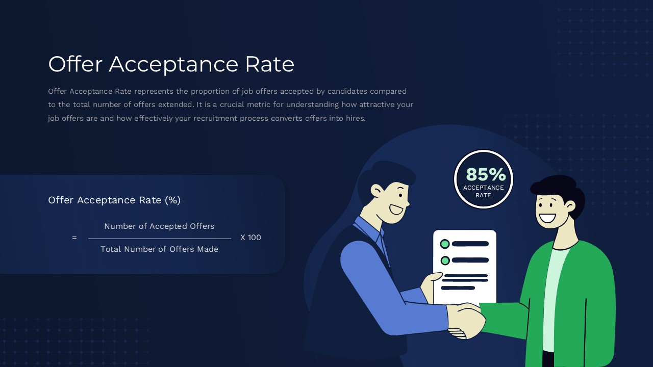 Offer Acceptance Rate PowerPoint Template & google slide Dark