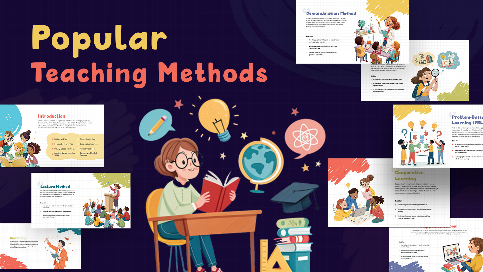 Popular Teaching Methods PowerPoint Template