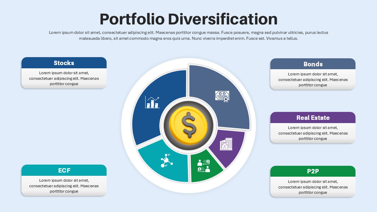 Portfolioa Diversification PowerPoint Template