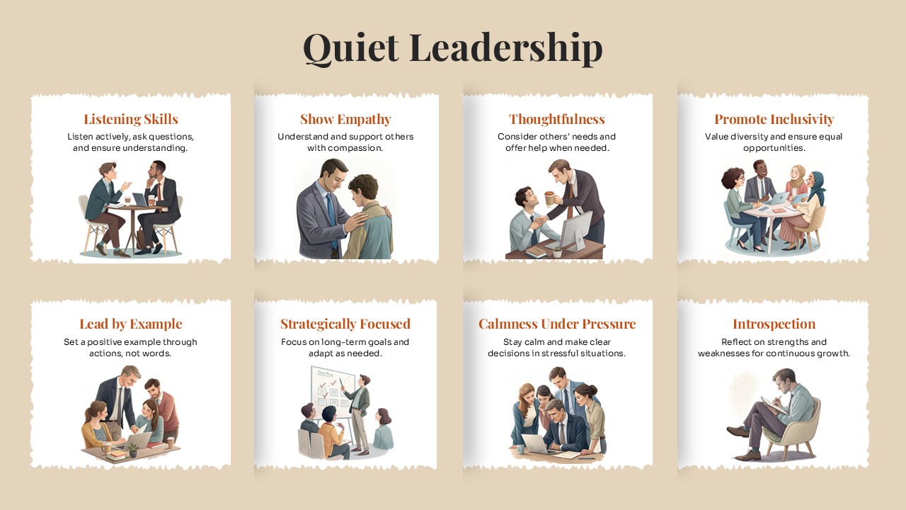 Quiet Leadership PowerPoint Template & google slide