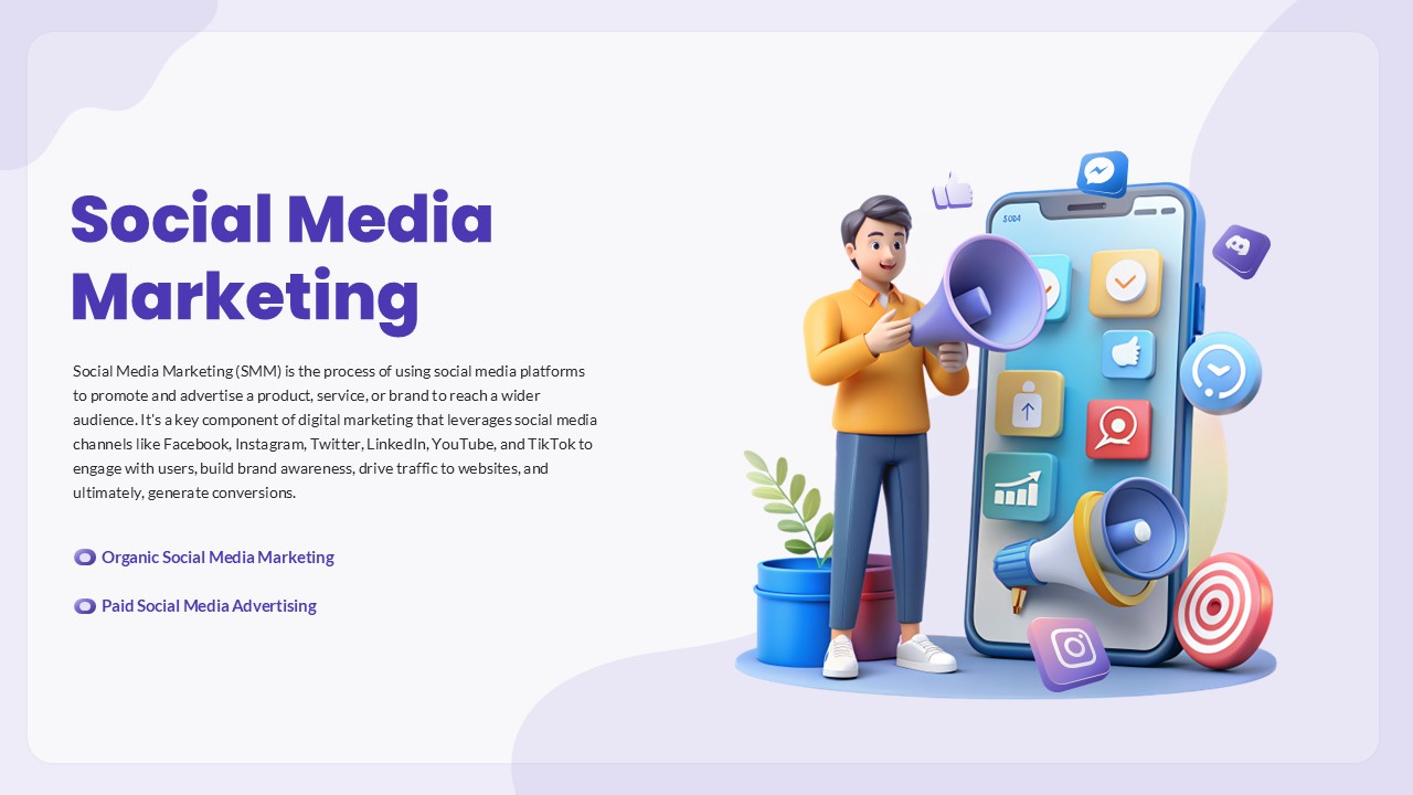 Social Media Marketing PowerPoint Template and Google Slides