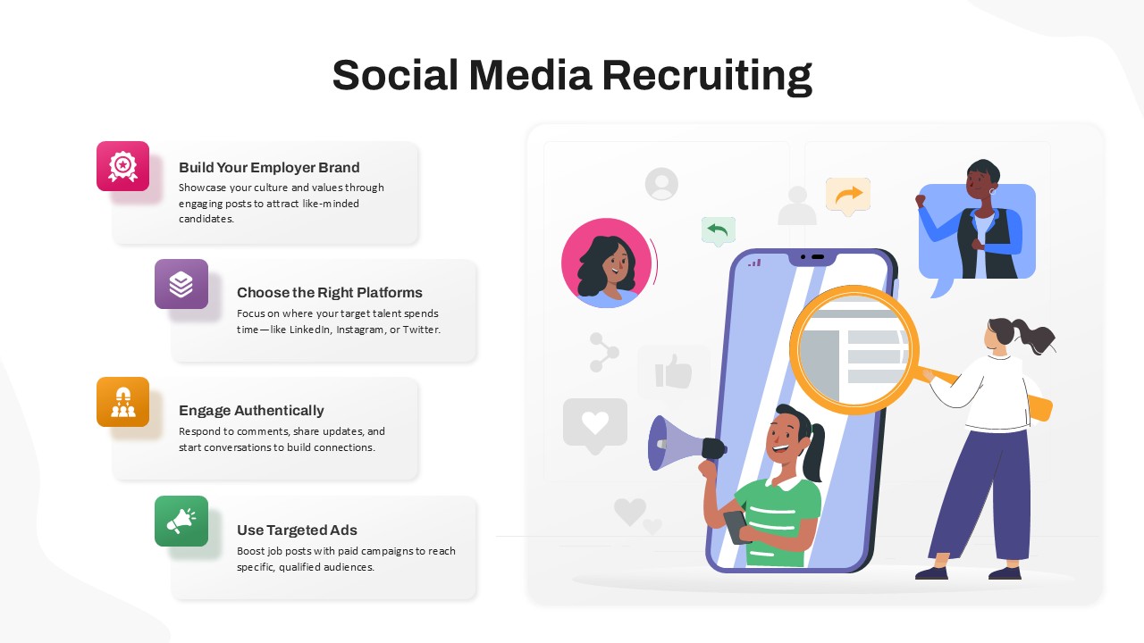 Social Media Recruiting PowerPoint Template & google slide