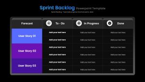 Sprint Backlog PowerPoint Template Dark and Google Slides