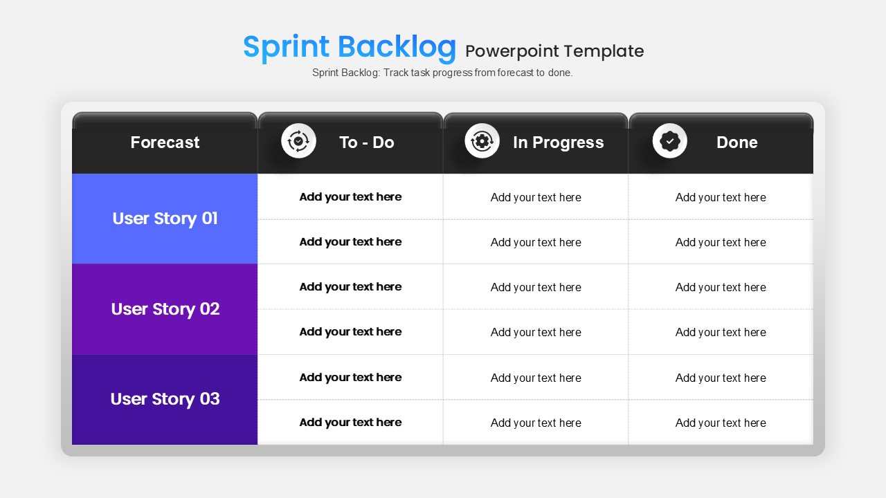Sprint Backlog PowerPoint Template and Google Slides