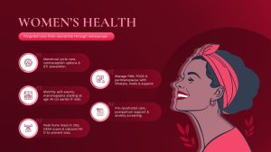 Women's Health PowerPoint Template Dark