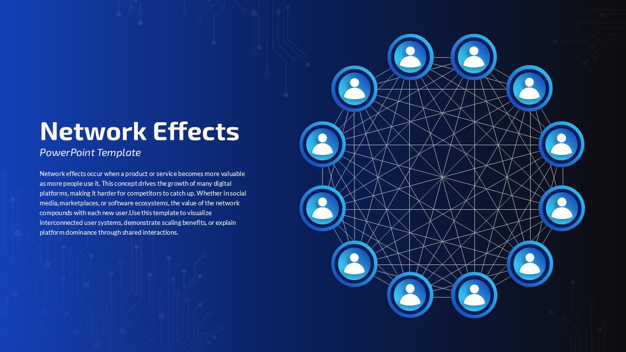 9 Circle Network Diagram for PowerPoint Google Slides