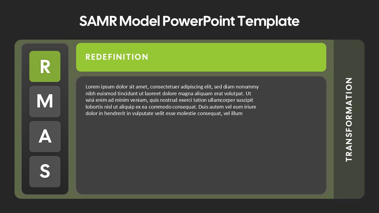 samr-model-template-powerpoint-google-slides-dark-green