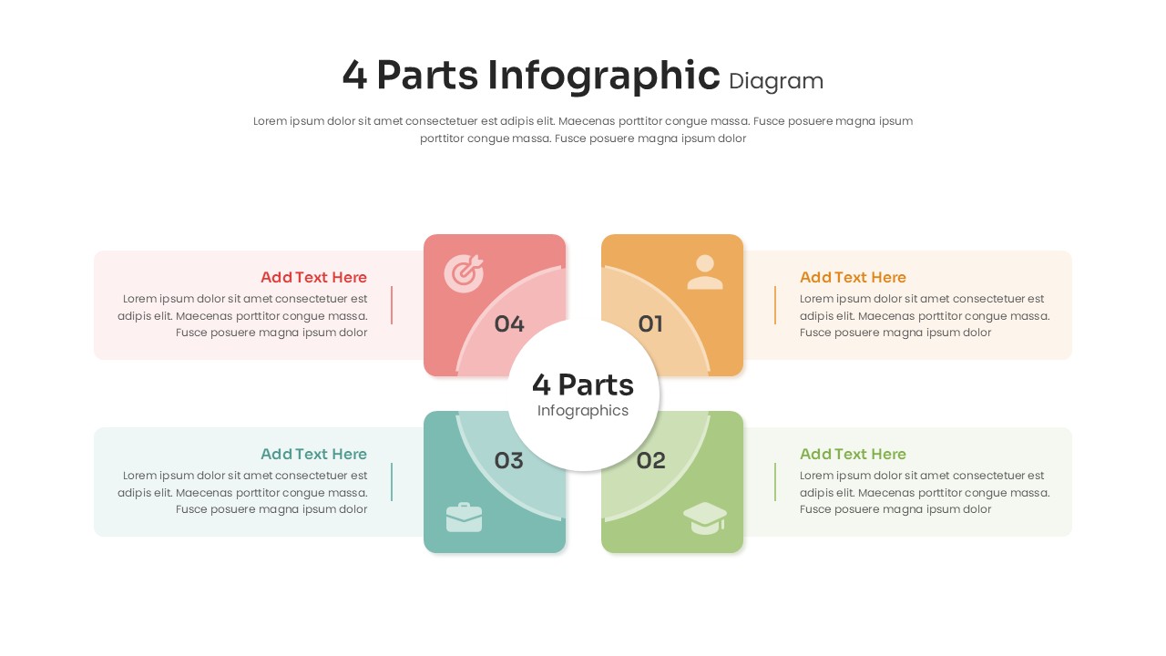 4-Part Infographic Presentation Template for PowerPoint And Google Slides