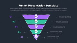 5 Step Funnel Diagram Presentation Slide for PowerPoint & Google Slides