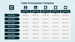 6-Column Table Presentation Slide for PowerPoint & Google Slides