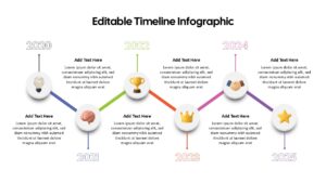 6-Step Editable Timeline Presentation Template
