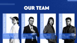 Blue Theme Our Team Introduction Template
