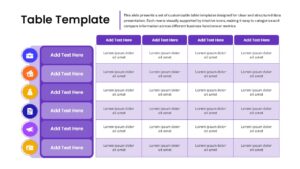 Business Data Table Template for PowerPoint & Google Slides