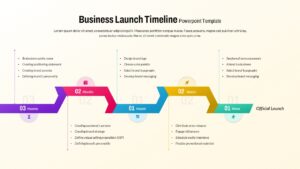 Business Launch Timeline Roadmap 5-Stage Slide for PowerPoint & Google Slides