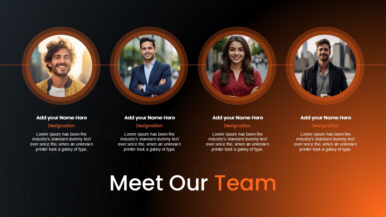 Civil Engineering Company Profile Meet Our Team Presentation Slide