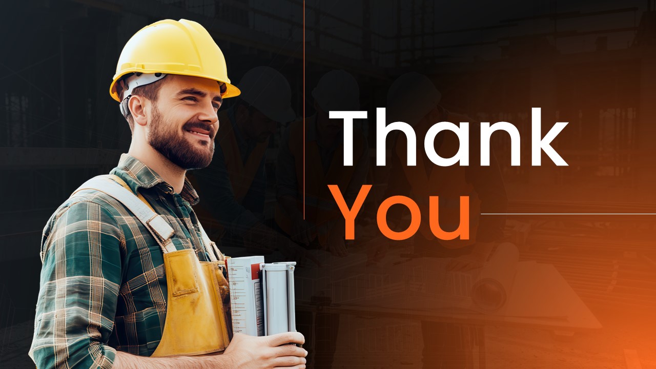 Civil Engineering Company Profile Thankyou Ending Slide
