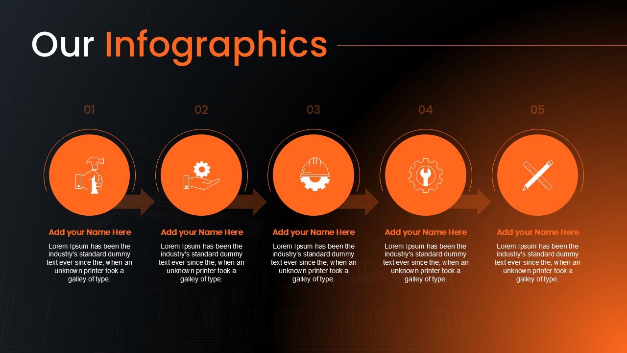 Civil Engineering Company Profile Timeline Infographics Presentation Slide