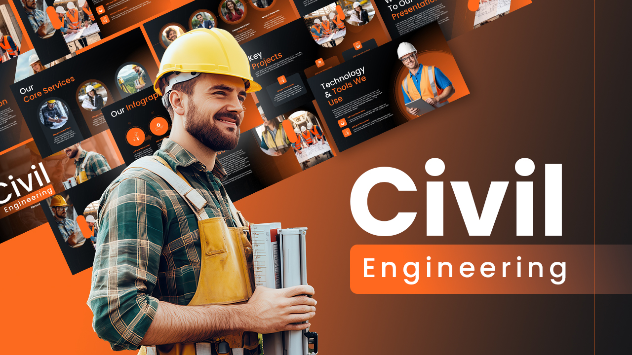 Civil Engineering Project Overview Deck Template for PowerPoint & Google Slides