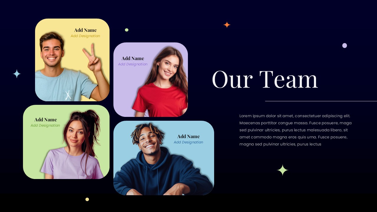 Creative Meet Our Team Presentation Slide for PowerPoint & Google Slides