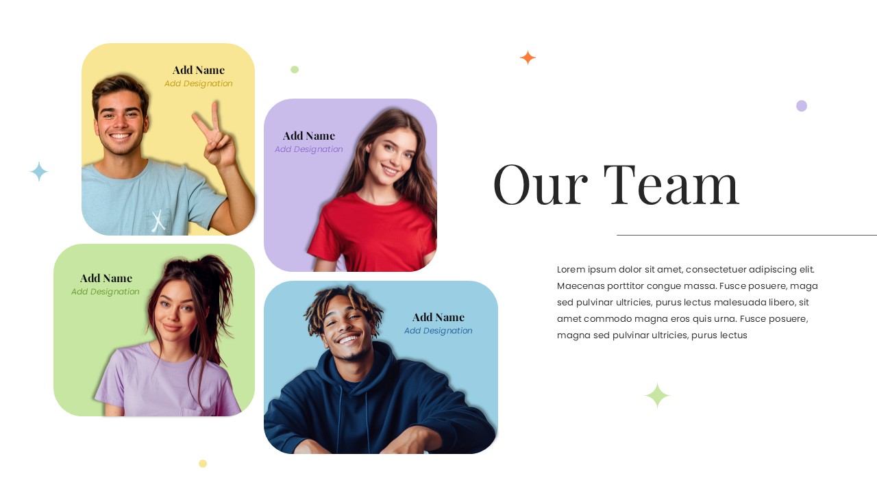 Creative Our Team Presentation Template for PowerPoint & Google Slides